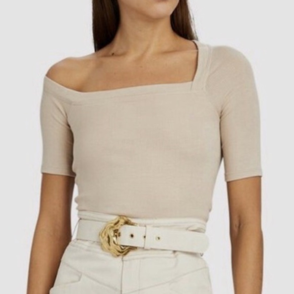 Alix NYC // NWT harring crop top almond